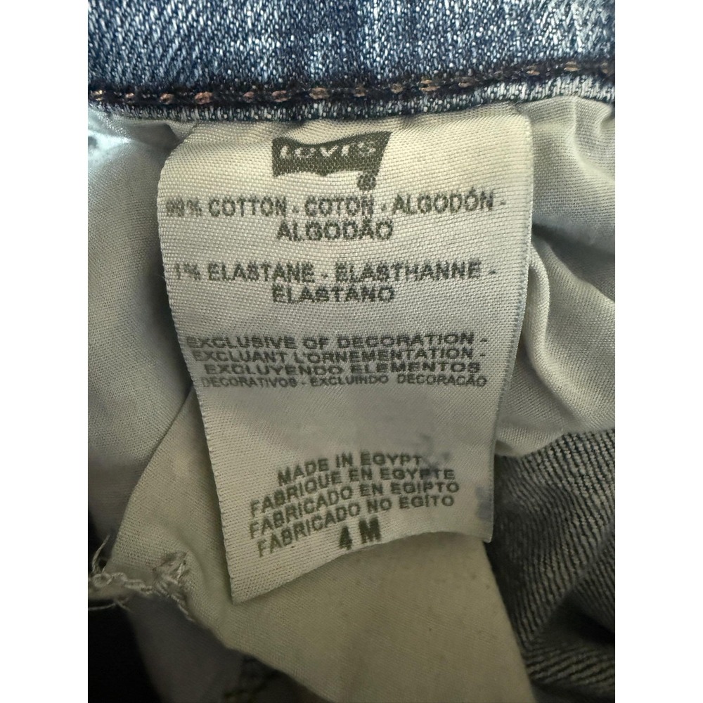 Levis 515 Jeans Girls 4 Blue Medium Wash Stretch Denim Bootcut Mid Rise - Picture 5 of 11
